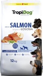 Tropidog Premium Razze medie e grandi adulti Salmone con riso 12kg
