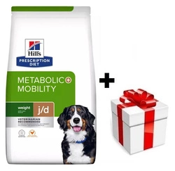 Hill's Prescription Diet Metabolic + Mobility Canine - 12 kg + HILLS Cibo ipoallergenico per cani 220g GRATIS