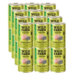 WILD FARM Premium Grain Free Pollo e Spratti 24x400g - cibo per gatti senza cereali