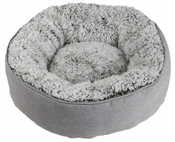 Letto per cani grigio M ovale PLUSHY 60x60x14cm