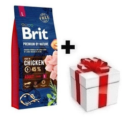 Brit Premium By Nature Adult L Con pollo 15kg + sorpresa per il cane GRATIS