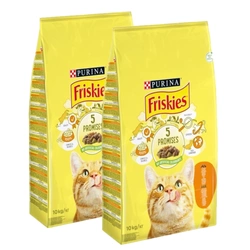 PURINA Friskies cibo per gatti Pollo e Verdure 2x10 kg