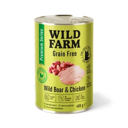 WILD FARM Premium Grain Free Wild Boar and Chicken 400g  - alimenti senza cereali per gatti