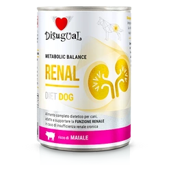 Disugual Cibo umido per cani Veterinario RENAL Maiale (adulto) 400 g