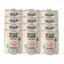 WILD FARM Pate Chicken 12x800g cibo per cani senza glutine