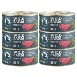 WILD FARM Mousse Beef 6x85g - mousse senza cereali per gatti
