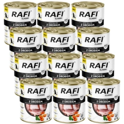 DOLINA NOTECI Cibo umido per cani Rafi Classic con pollame 12x800 g