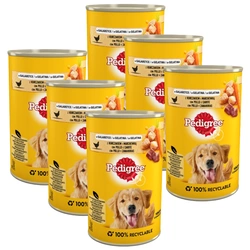 Pedigree Wet Food per cani adulti con pollo e verdure in gelatina 6x400g