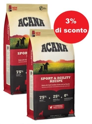 Acana Heritage Sport & Agility 2x17kg - 3% di sconto in un set