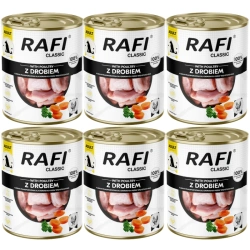 DOLINA NOTECI Cibo umido per cani Rafi Classic con pollame 6x800 g