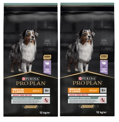 PRO PLAN Sensitive Digestion Adult cibo per cani ricco di tacchino 2x12 kg