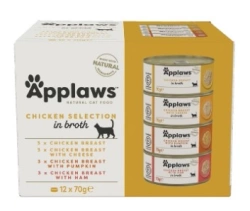 Applaws Multipack  Lattine in brodo per gatti 12x70g Lattina