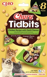 INABA Cat Churu Tidbits - pollo con brodo Dashi 8x12g