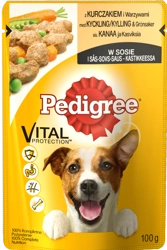 Pedigree Wet Food per cani adulti con pollo e verdure in salsa 100g