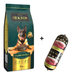 HEKTOR BALANCED Adult 15kg + Barretta per cani Hektor con anatra 900g