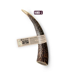 Paka Zwierzaka Massaggiagengive naturale, corna di cervo HARD L- 15 cm