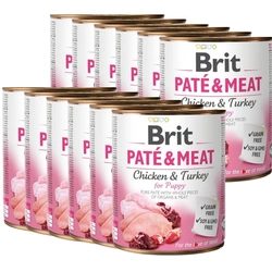 Brit Paté & Meat For Puppy Pollo e tacchino 12x800g