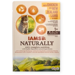 IAMS - Naturally con pollo e agnello neozelandese in salsa 85 g