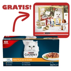 Purina Gourmet Perle Mini Filetti in salsa Alimento per gatti 60x85g + Calendario dell'Avvento GRATIS!
