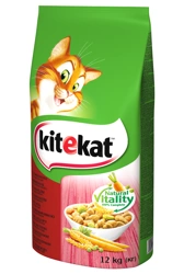 KITEKAT Cibo secco per gatti con manzo e verdure 12kg
