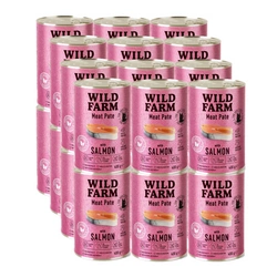 WILD FARM Pate Salmon 24x400g - cibo senza glutine per gatti