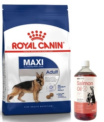 ROYAL CANIN Maxi Adulto 15kg + LAB V Olio di Salmone per cani e gatti 1000ml