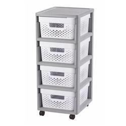 Curver Scaffale Infinity traforato bianco e grigio 44l