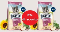 Happy Cat Minkas sterilizzato Geflügel con pollame 2x10kg - 3% di sconto in un set