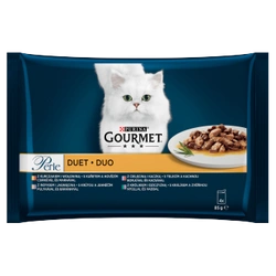GOURMET Perle cibo per gatti adulti Meat Duet 4x85g