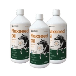 Lab-v Flaxseed Oil – Olio di semi di lino 100% spremuto a freddo per cavalli 3x1000 ml