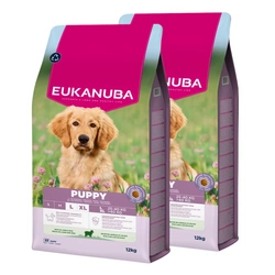 EUKANUBA Puppy&Junior Agnello e Riso Razze Grandi 2x12 kg