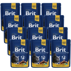 Brit Premium Cat per gatti adulti con pollo e tacchino 12x100g