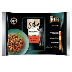Sheba Bustina Selezione In Salsa Gusti Succosi 4x85g