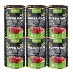 DOLINA NOTECI Super Rafi Cat P&F con selvaggina e cuori di pollo 6x400 g