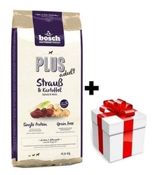 BOSCH Plus Adulto Struzzo e patate 12,5kg + sorpresa per il cane GRATIS