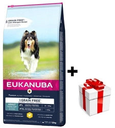 EUKANUBA Adult Chicken L/XL Grain Free 12kg + sorpresa per il cane GRATIS