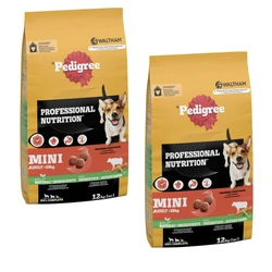 PEDIGREE cibo secco per cani di piccola taglia con manzo e verdure 2x12 kg