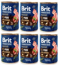 Brit Premium By Nature Maiale Con Trachea 6x400g - di sconto in un set