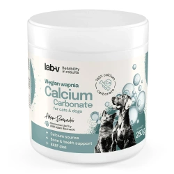 Lab-v Carbonato di calcio – Fonte naturale di calcio per cani e gatti 250 g