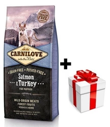 Carnilove Salmone e Tacchino per Cuccioli 12kg + sorpresa per il cane GRATIS