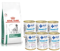 ROYAL CANIN Satiety Weight Management 12kg & ENZO VET Dieta ipoallergenica ipoallergenica con coniglio per cani 6x400g