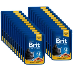 Brit Premium Cat per gatti adulti con salmone e trota 24x100g