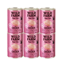 WILD FARM Pate Chicken 6x400 g - cibo senza glutine per gatti
