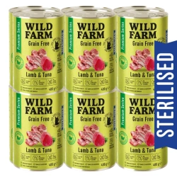 WILD FARM Premium Grain Free Agnello e Tonno 12x400g - cibo senza cereali per gatti sterilizzati