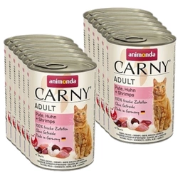 Animonda Cat Carny Adulti Manzo, tacchino e gamberi 12x400g