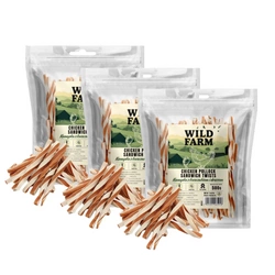 WILD FARM sandwich con pollo e merluzzo 3x500 g snack per cani