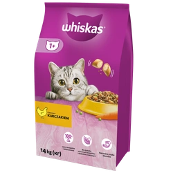 WHISKAS Cibo secco per gatti 1+ con pollo 14kg