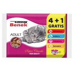 Super Benek Sacchetti per gatti Adult 5x100g (4+1 GRATIS)