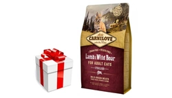 CARNILOVE Cat Lamb & Wild Boar Sterilised 6kg + sorpresa per il gatto GRATIS