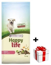 Versele-Laga Happy Life Adulto con Agnello 15kg + sorpresa per il cane GRATIS
